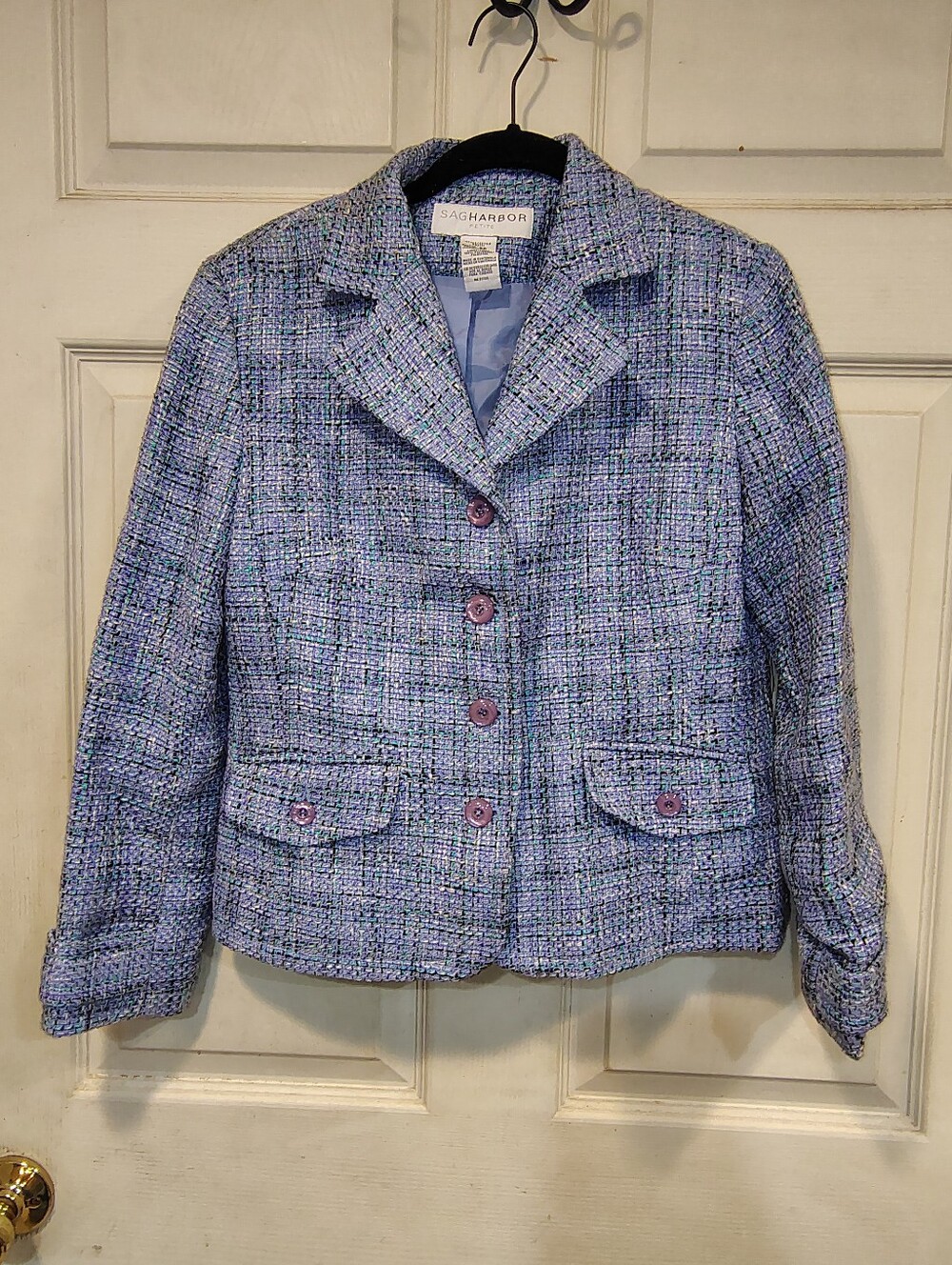 Sag Harbor Petite Women's Size 6 Blue Jacket